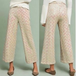 Anthropologie Sequin Showstopper Wide Leg Pants 6 NWT